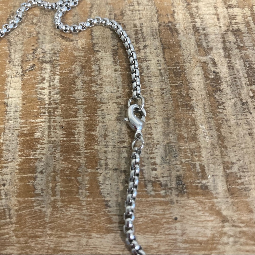 Long Silver and Gold Tone Tassel Pendant Necklace - Picture 10 of 15